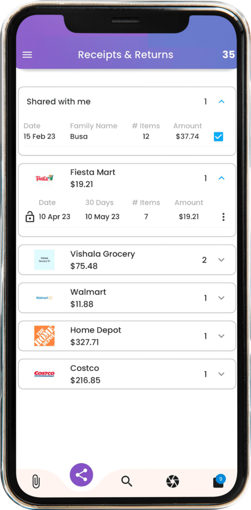 Receipts effortless digitization organization receipts returns